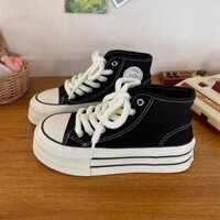 Giày Vải Nữ Giày Thể Thao Nữ Tăng Chiều Cao Đi Học Hợp Thời Trang Thoải Mái