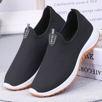 Giày vải Old Beijing cho nam, giày đi bộ mềm mại dễ mang, giày cotton thoáng khí cho cha trung niên và người cao tuổi