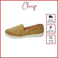 Giày Vải Slip On Đế Bệt Giày Lười Nữ Đế Cao Su Êm Chân Cherry Shop SO02