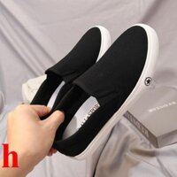 Giày vải thoáng khí hợp thời trang mùa hè 2021 Giày nam phiên bản Hàn Quốc Giày lười Slip-On All-Match St