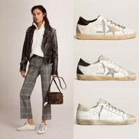 Giày vàng Golden Goose Goose Little Yellow Handmade cho phụ nữ, giày thể thao phong cách Hàn Quốc, da thật, đế giấu, phù hợp cho giày thể thao