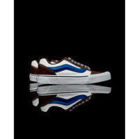Giày Vans Classics Knu Skool màu trắng nâu xanh kẻ caro lưỡi dày