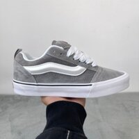 Giày Vans Knu Skool Grey VN0009QCBGJ Fullbox - BẢN CAO CẤP