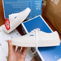 Giầy Vans Lười Full trắng, Full size Nam nữ 36 - 43