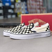 Giày Vans Nữ 🔴FREESHIP🔴 Giảm 50k Khi Nhập Mã [VANSREAL] Giày Vans Chính Hãng Slip On Checker Board Chuẩn Auth - Caro ¹