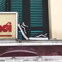 Giày Vans Old Skool đen dây dán