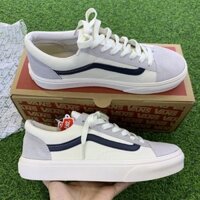 Giày Vans old skool trắng vệt xanh navy ❤️ Giày thể thao nam nữ sneaker Vans vault old skool xanh navy Full Box