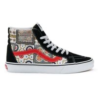 Giày VANS SK8-HI REISSUE MOROCCAN TILE CHECK ELECTRIC ORANGE/BLACK