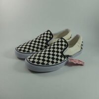 Giày Vans slip on checkerboard màu trắng đen size 47