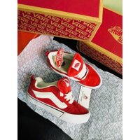 Giày Vans_Knu SKool ,Màu đỏ Nam Nữ Basic Bản SC, Hotrend Đủ sz 36-44.