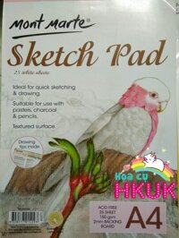 Giấy vẽ chì Mont Marte Sketch gáy keo