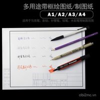 Giấy vẽ đa năng A3 A4/50 tờ giấy trắng thiết kế kỹ thuật cảnh quan A1 A2 giấy vẽ thiết kế có khung
