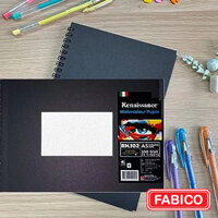 Giấy Vẽ Màu Nước A4 Gáy Lò Xo 300gsm 25 Trang Renaissance Cao Cấp