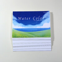 Giấy vẽ màu nước A6 lỡ 40 tờxấp - vẽ các hình dễ thương, giấy vẽ chuyên dụng có vân nhập từ Ý, chất giấy 224gsm, Green Art