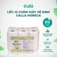 Giấy vệ sinh 2 lớp 12 cuộn/ bịch 800 gram mềm mại, không hoá chất tẩy trắng