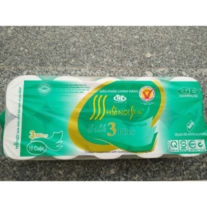 Giấy vệ sinh 3 lớp Hà Nội không lõi bịch 10 cuộn
