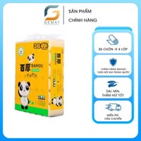 giấy vệ sinh cuộn gấu trúc Sipiao, giấy vệ sinh cuộn lớn không lõi cao cấp, giấy khô đa năng cho bé