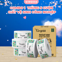 Giấy vệ sinh cuộn lớn công nghiệp KINGESS  4 lớp mềm mịn chính hãng