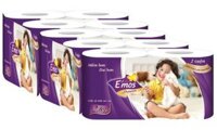 Giấy Vệ Sinh E’Mos Premium Tím 2 Lớp (Lốc 10 Cuộn)