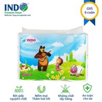 Giấy vệ sinh gấu INDO 10 cuộn x 3 lớp - Giấy cuộn không lõi và có lõi cao cấp siêu mịn cực dai chính hãng - GV006