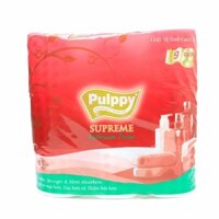 Giấy Vệ Sinh, Giấy Lụa 3 Lớp Cao Cấp, Supreme Bathroom Tissue, 9 Cuộn (306m) - PULPPY