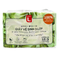 Giấy Vệ Sinh Không Lõi Choice L 3 Lớp Lốc 12 Cuộn
