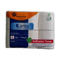 Giấy vệ sinh Lency 12 cuộn (3 lớp)