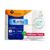 Giấy Vệ Sinh Lency cao cấp 12 cuộn/bịch