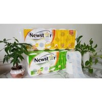 Giấy vệ sinh Newstar 10 cuộn 3 lớp có lõi hàng cao cấp siêu mềm mịn không tẩy trắng chính hãng