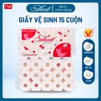 Giấy vệ sinh Silkwell 15 cuộn 3 lớp siêu dai có lõi chính hãng