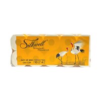 Giấy Vệ Sinh Silkwell 4 Lớp Lốc 10 Cuộn