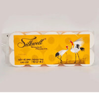 Giấy vệ sinh Silkwell cao cấp siêu mềm mịn bịch 10 cuộn 4 lớp