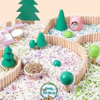 Giấy viên que cầu vồng hương táo lót chuồng cho Hamster, Sóc, Nhím, Dumbo Rat, Gerbils...