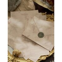 Giấy viết thư hoa cổ điển, giấy viết thư, bưu thiếp, phong bì, niêm phong, lời tỏ tình, viết thư tình, da bò, bộ nghệ thuật Retro
