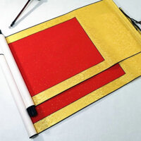 Giấy viết thư pháp biểu liễn giấy xuyến chỉ bồi lụa 33x68cm , nhận viết theo yêu cầu