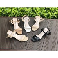 [GIÀY VNXK] Sandal nữ cao gót quai mảnh gót vuông 3 phân dáng basic  - M014