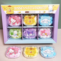 Giấy xà phòng mini di động phiên bản sinh viên Sanrio, giấy xà phòng tay dùng một lần kháng khuẩn cho trẻ em khi đi du lịch
