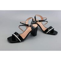 giày xăng đan nữ gót vuông phối màu size 33 đến 45