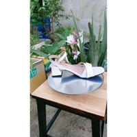 giày xăng đan nữ size 33 đến 45 màu trắng cao 5p