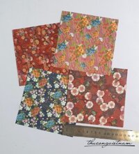 Giấy xếp hạc, giấy origami "Hoa cổ điển in 2 mặt"  60 tờ