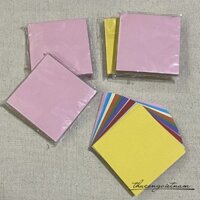 Giấy xếp hạc, giấy origami trơn (100 tờ) 20x20cm