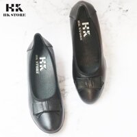 Giày xuồng nữ trung niên 👑 HK.STORE 👑 da bò cao cấp đế cao su tự nhiên 100% cực mềm cực êm chân tôn dáng và lịch sự .