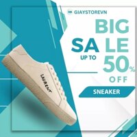 Giày ySl Nam Nữ, Giày Thể Thao YSL Vải Kem Thêu Chữ Nổi Full Box Bill