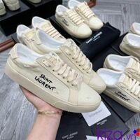 Giày YSL Saint Laurent màu kem Rep