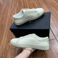 Giày YSL Sant Laurent Vải Canvas Màu kem, Giày Sneaker YSL Vải Đủ Size Nam Nữ, Full Box Bill mina sneaker