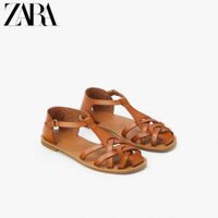 giày ZARA sandal rọ dây nâu