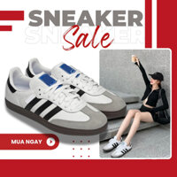 Giày_Adidas Samba nam nữ đế nâu,Giày Samba Classic White hàng chuẩn 1:1 bản cao cấp mũi da lộn full box