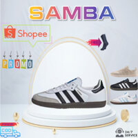 Giày_Adidas Samba Vegan Classic White nam nữ, Giày Samba Bản Real full pk