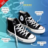 Giày_Converse 1970s Cổ Cao, Giày thể thao CV Đen Trắng, Bản Chuẩn Mũi Bóng Full Box