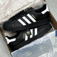 Giày_das super star core black full đen, giày thể thao nam nữ das 2 phối màu đen trắng basic hottrend, hàng chuẩn fulbox